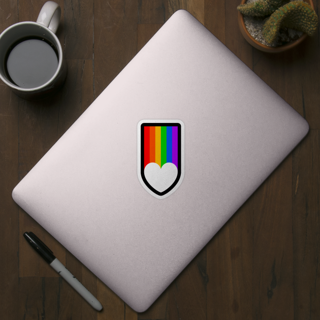 Pride Heart Rainbow LGBT Gay Homosexuality by Foxxy Merch